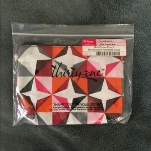 THIRTY-ONE Mini Zipper Pouch “Origami Pop”